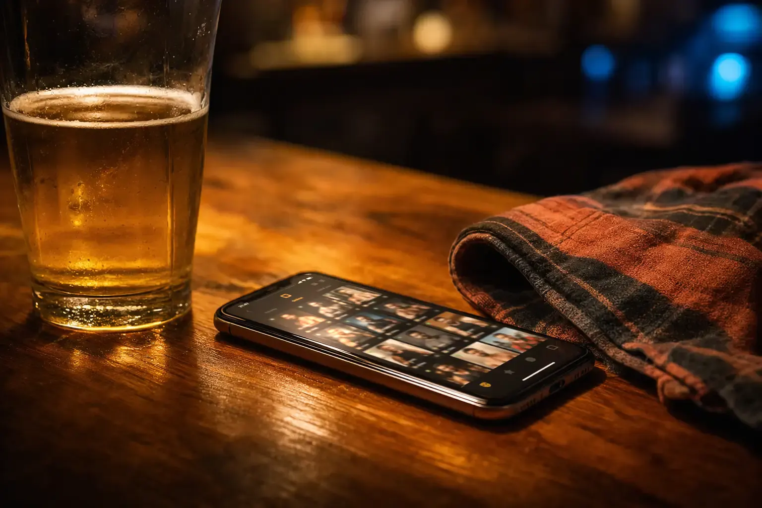 Bear apps y dating bear: growlr, scruff y el oso digitalizado en capitancapo Móvil en una barra como símbolo del dating bear digital