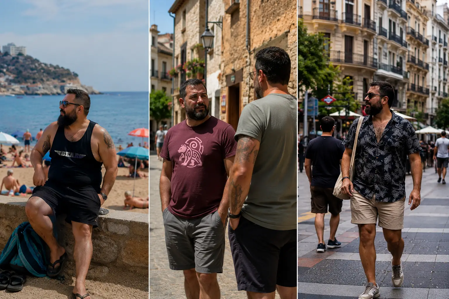 Barrio, playa y capital: tres formas del bear en españa en capitancapo Comunidad bear en una playa mediterránea inspirada en sitges