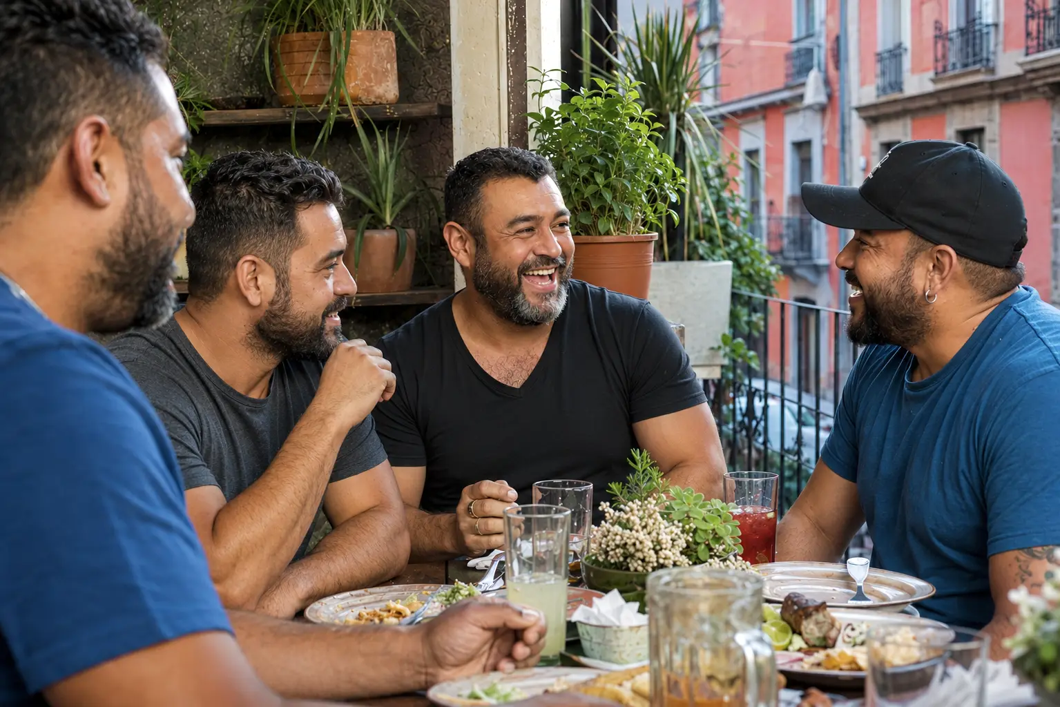 Bear latinoamerica: cultura bear latina con historia y acento propio en capitancapo Cultura bear latina en méxico con hombres bear compartiendo una mesa informal