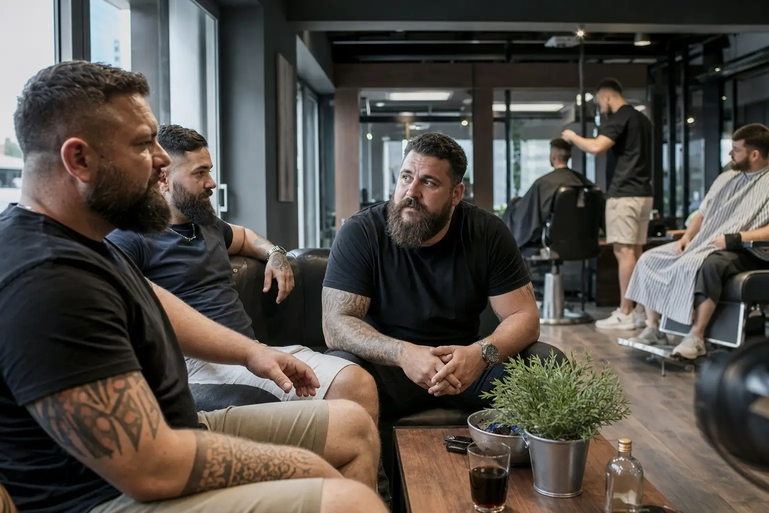 Masculinidad bear de verdad y masculinidad fake de escaparate en capitancapo Estética bear con barbas y códigos masculinos en una barbería